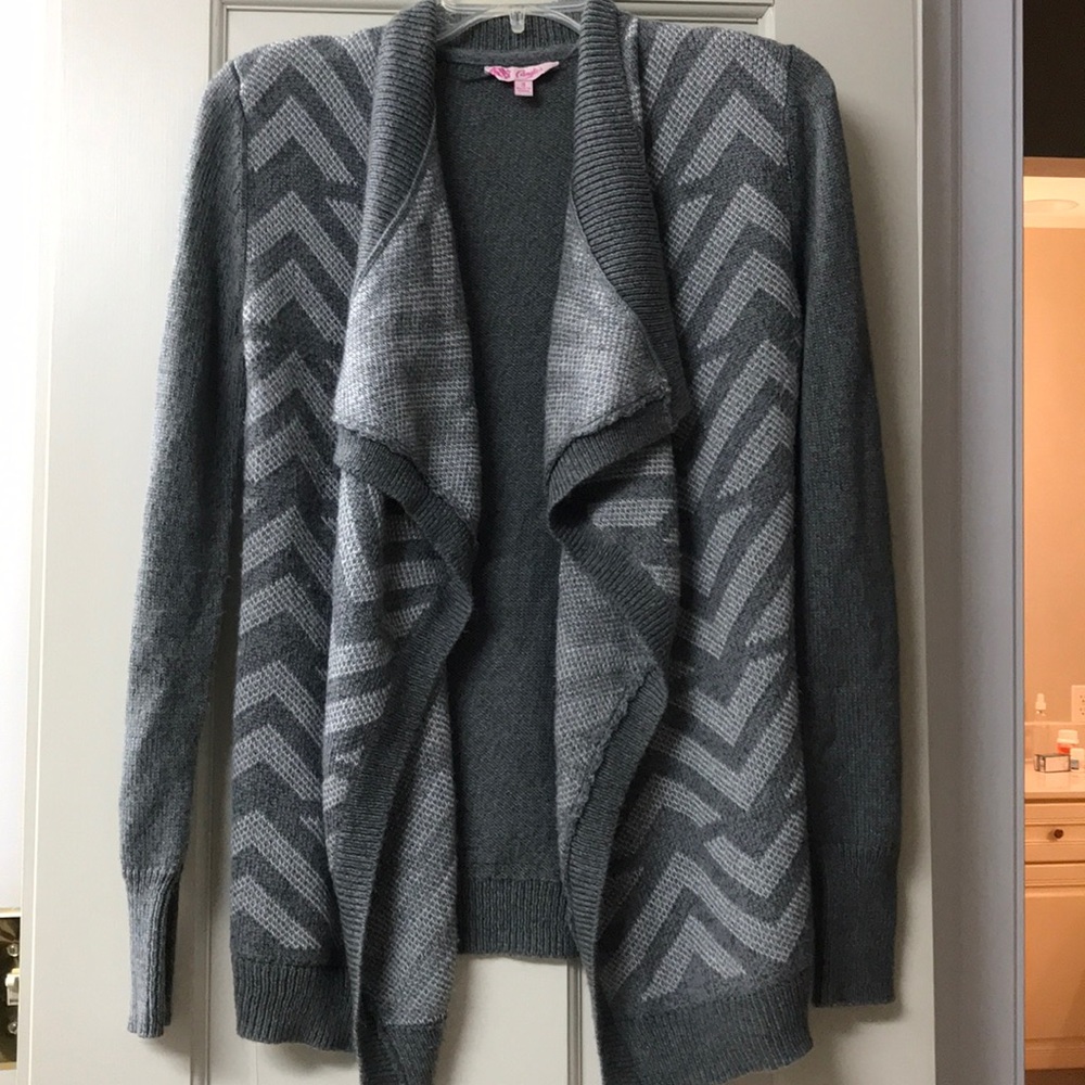 Waterfall drape front cardigan